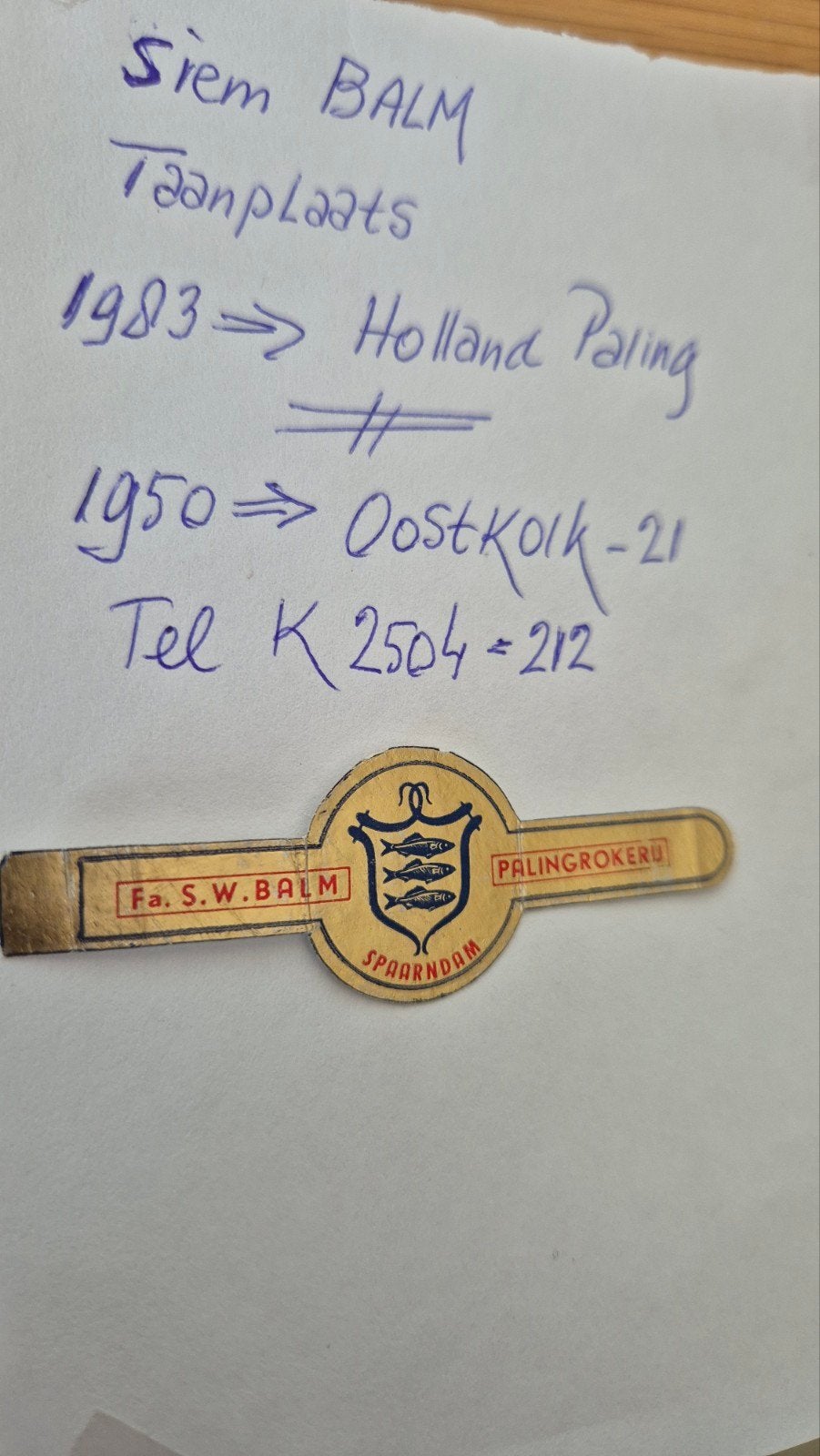 Sigarenbanden Spaarndam, Ophalen, Zo goed als nieuw, Sigarenbandjes