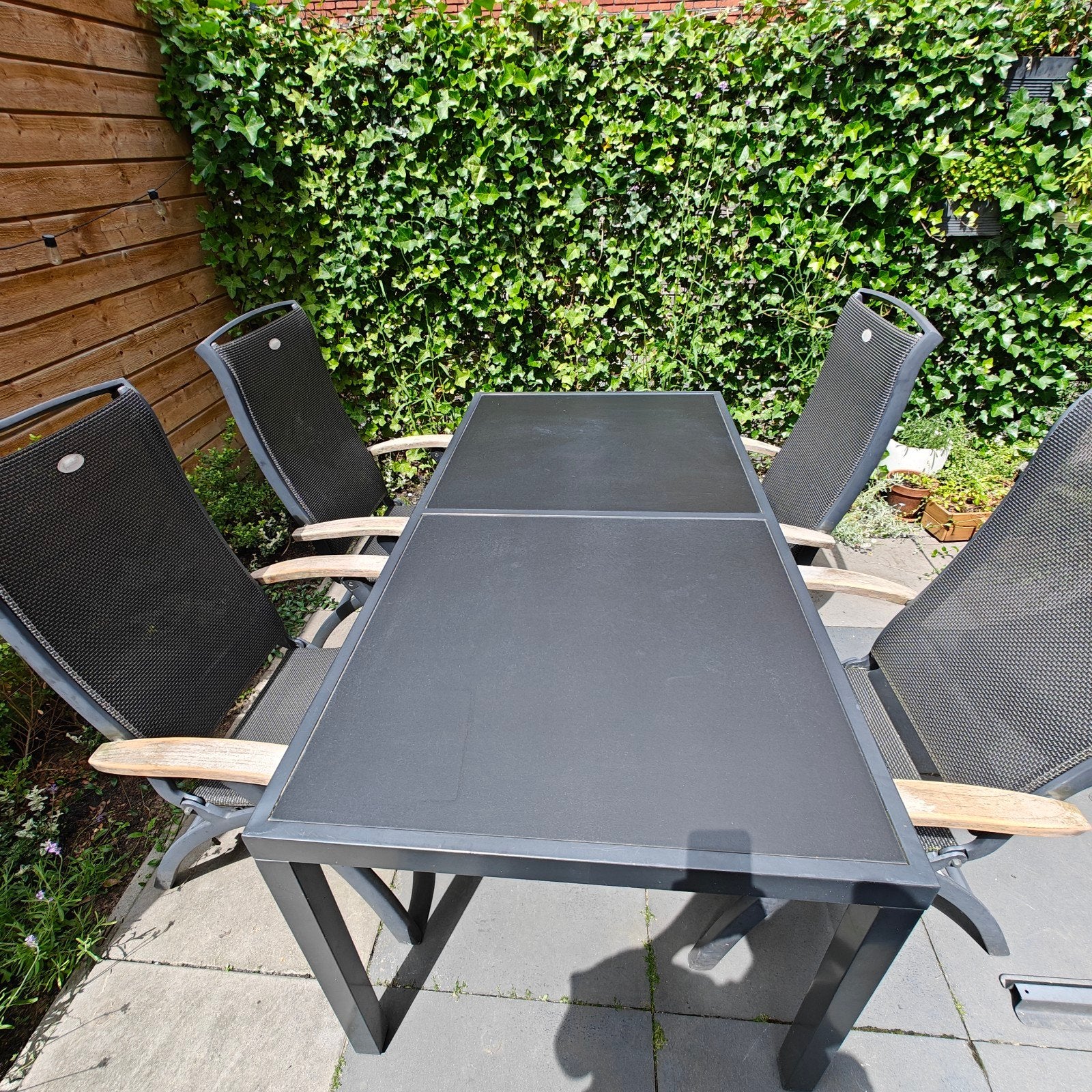 Tuintafel, Ophalen, 4 zitplaatsen, Gebruikt, Aluminium