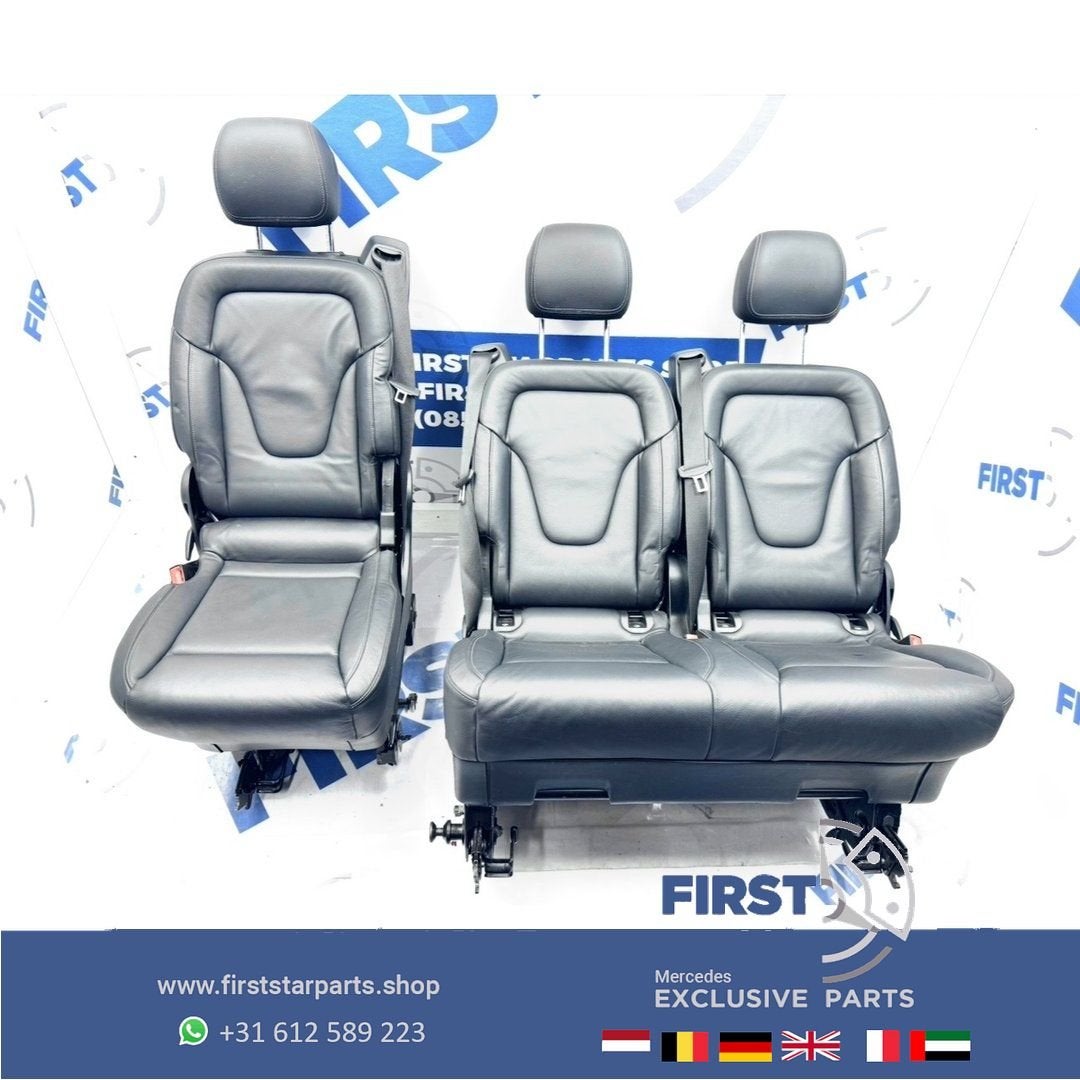 W447 VITO / V KLASSE ACHTERBANK ZWART LEER interieur Mercede, Auto-onderdelen, Gebruikt, -, Ophalen of Verzenden, -