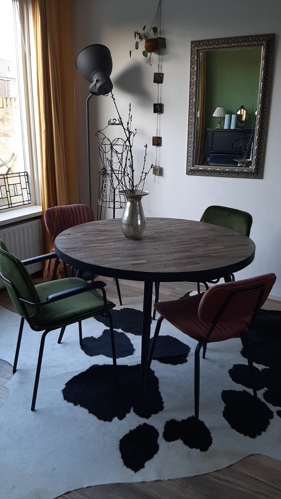Groot koeienhuid vloerkleed, Ophalen, Gebruikt, Modern, Landelijk, Bohemian, 150 tot 200 cm