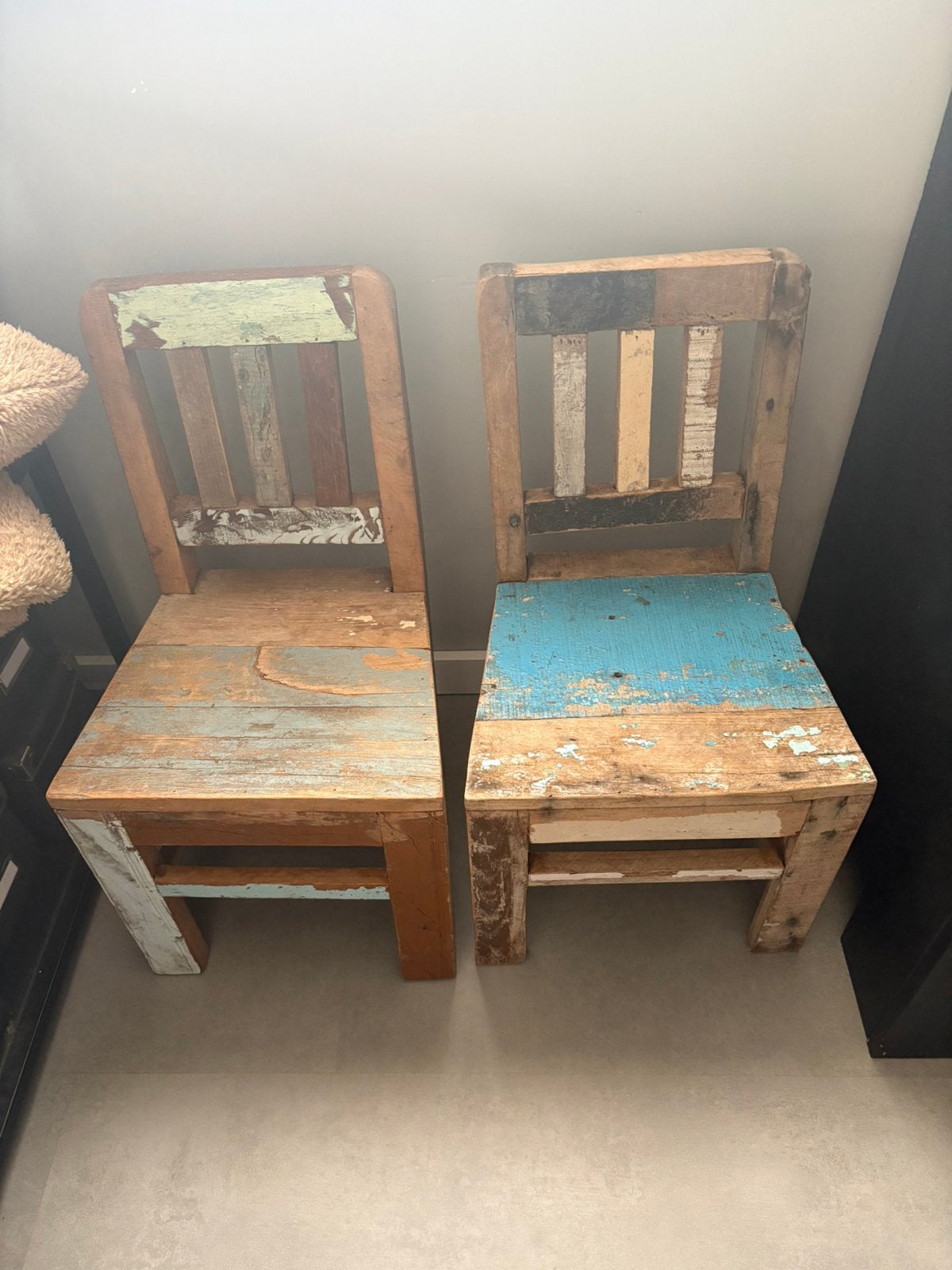 Kinderstoeltjes houten sloophout stoelen voor kinderen, Kinderen en Baby's, Kinderkamer | Tafels en Stoelen, Ophalen, Gebruikt