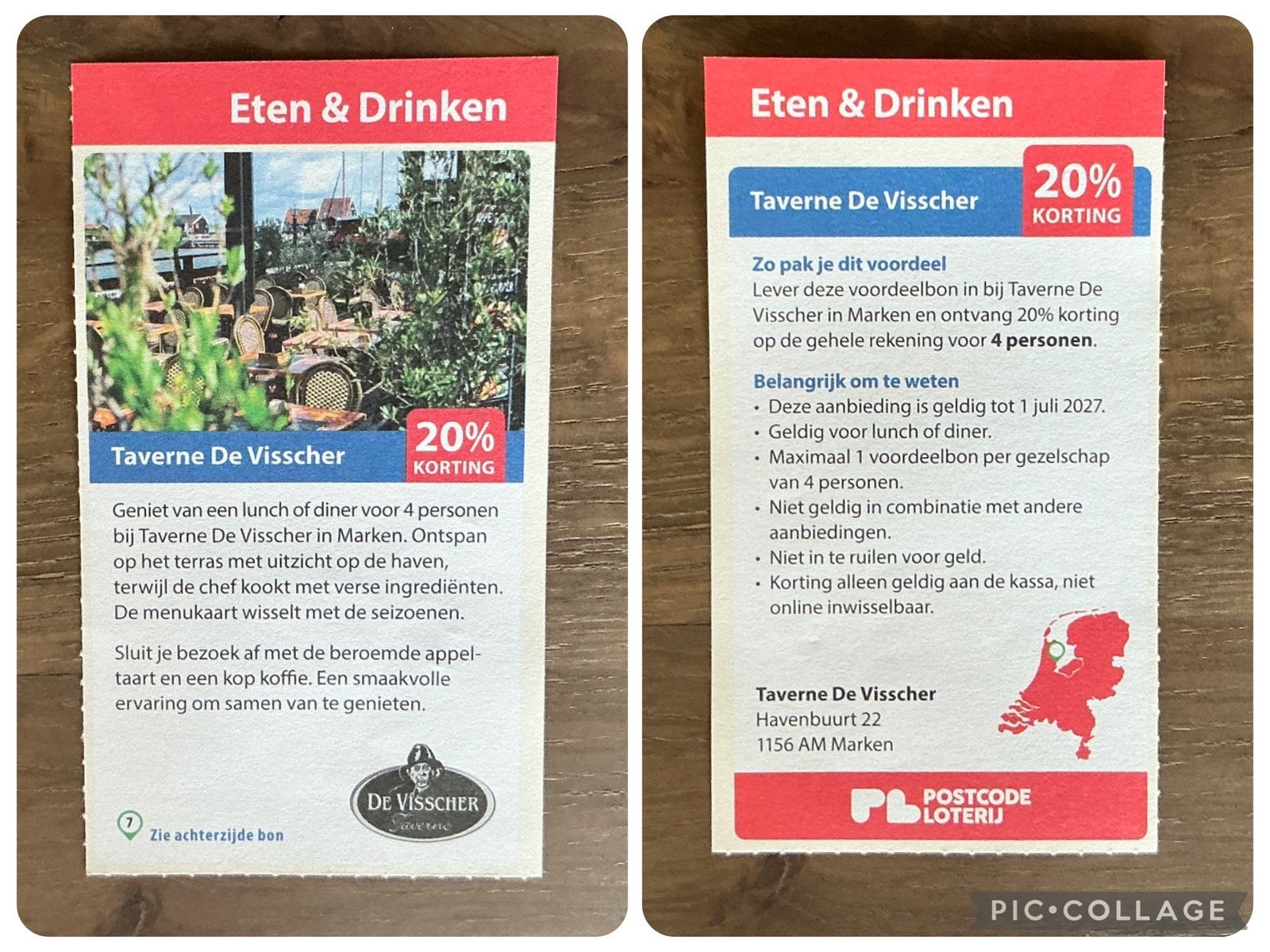Taveerne De Visscher - 20% korting (KWF), Drie personen of meer, Kortingsbon