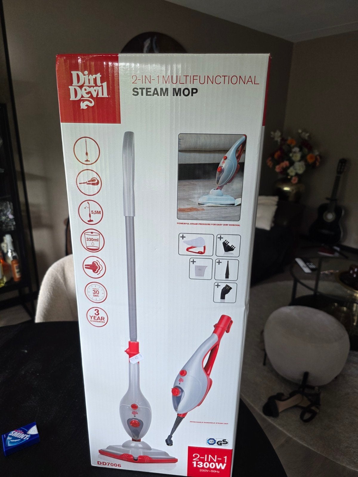 Dirt Devil DD7006 2-in-1 Multifunctionele Stoommop, Ophalen, Nieuw, Stoomreiniger, 1200 tot 1600 watt