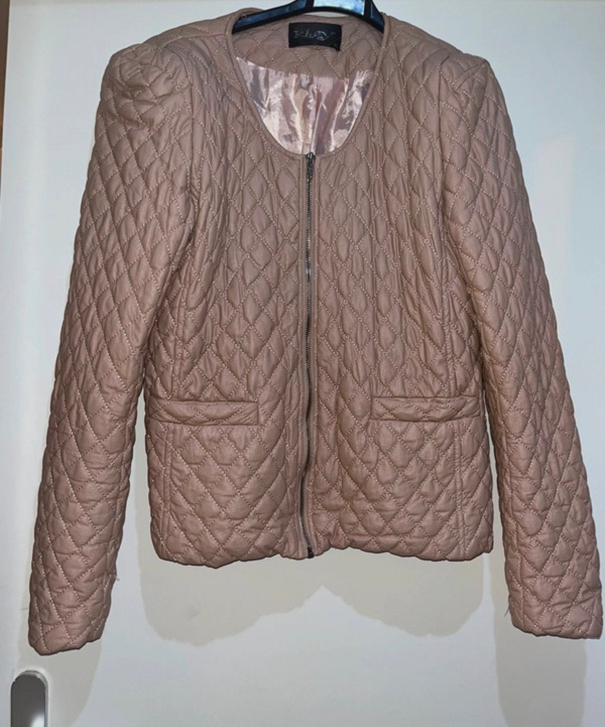 Beige jasje met ruit patroon maat xl, Ophalen of Verzenden, Zo goed als nieuw, Maat 46/48 (XL) of groter, Beige