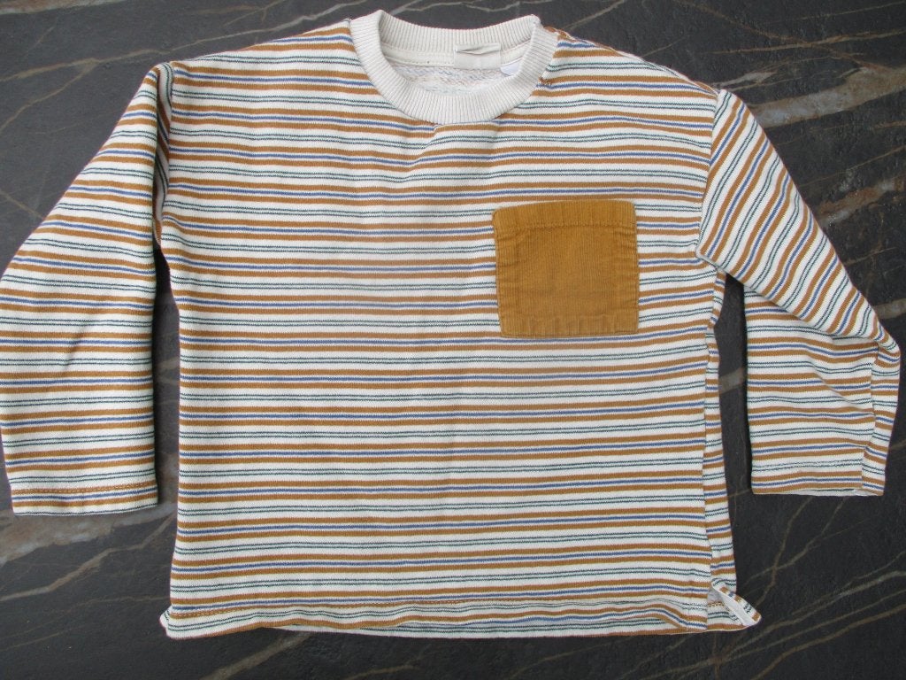 Zara sweater trui beige / bruin gestreept maat 98 truitje, Gebruikt, Trui of Vest, Ophalen of Verzenden, Zara