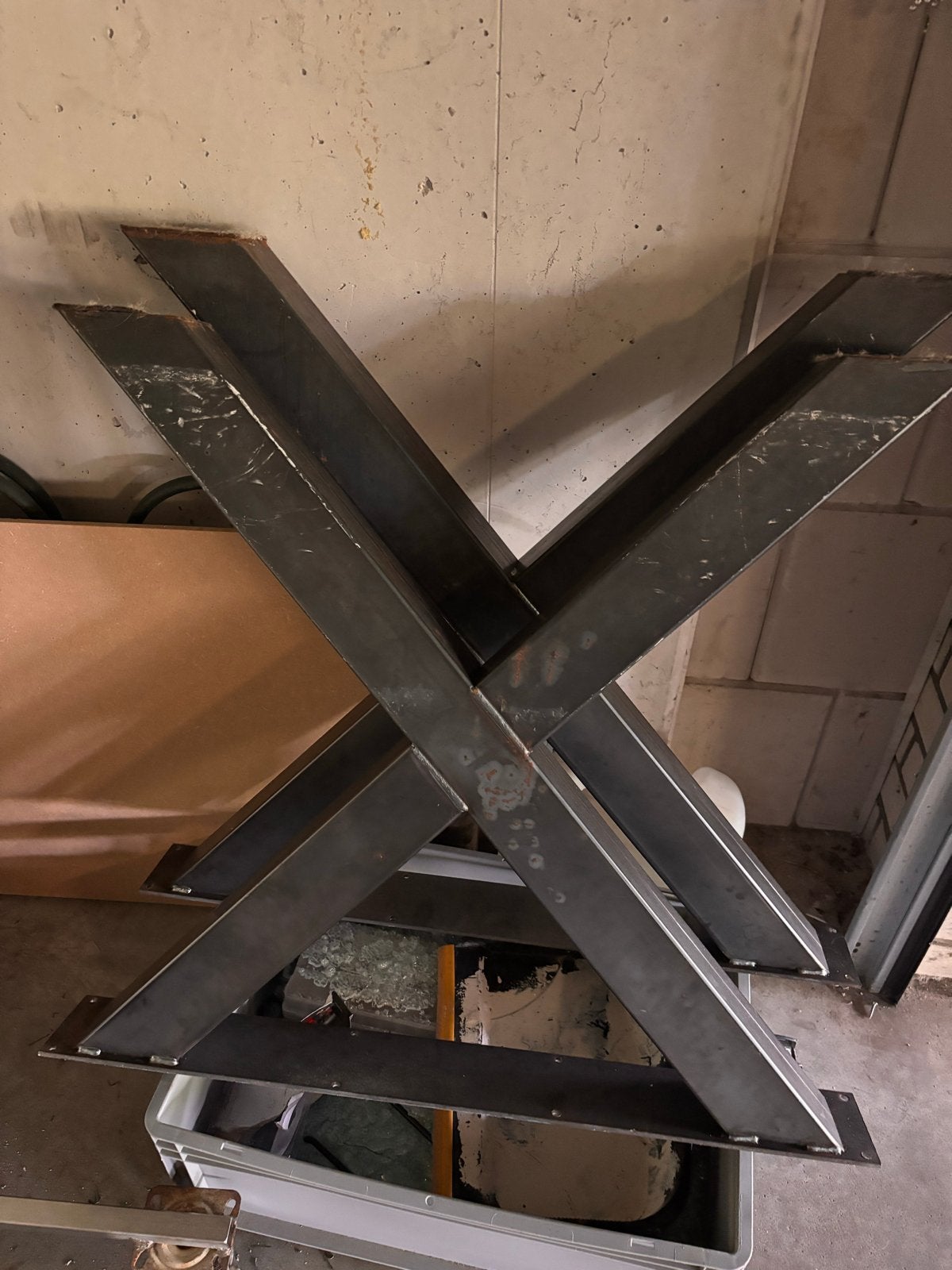 Metalen X-tafelpoten - Set van 2, Tafelpoot, Minder dan 50 cm, Gebruikt, 50 tot 100 cm