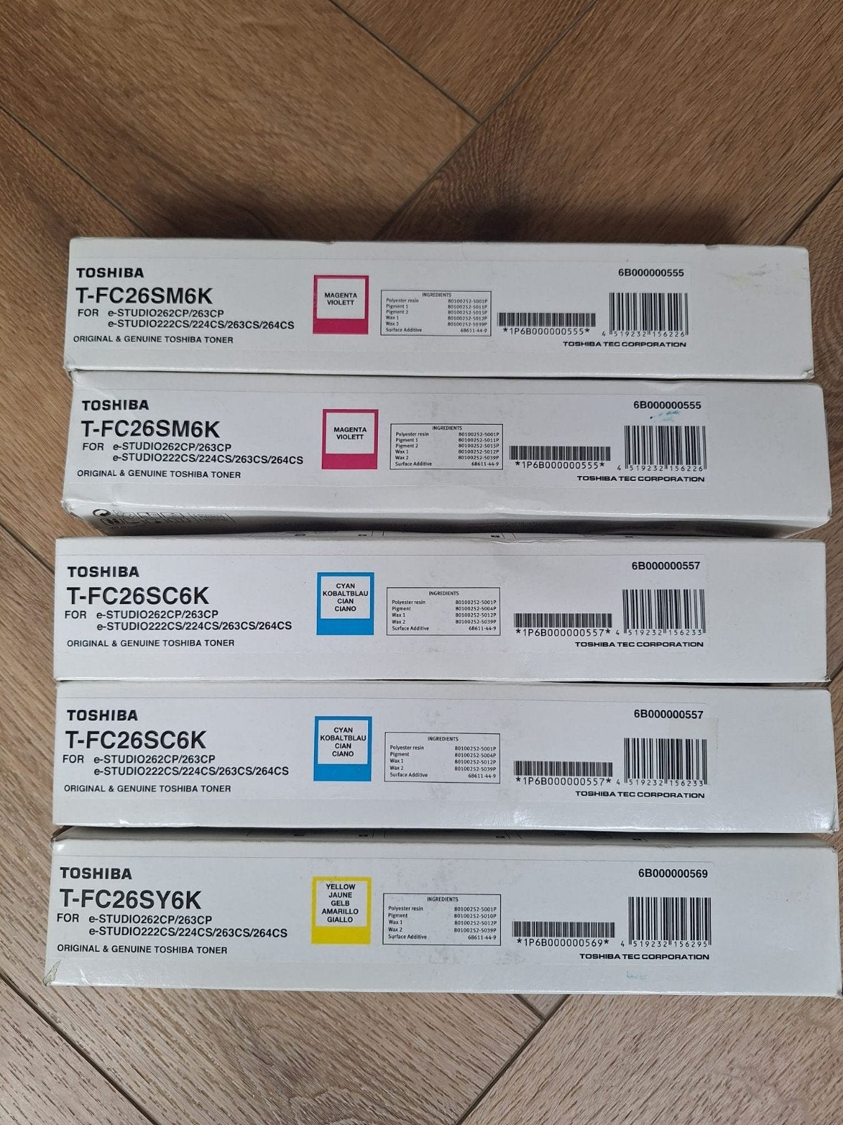 Originele Toshiba Toners T-FC26SM6K, T-FC26SC6K, T-FC26SY6K, Computers en Software, Printers, Toshiba, Printer, Ophalen of Verzenden