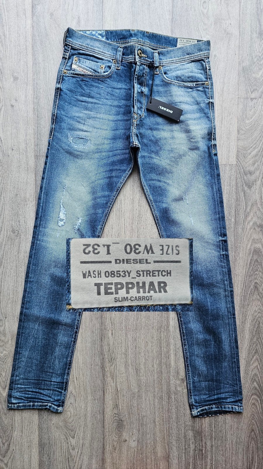 - NIEUWE - Diesel TEPPHAR W30 L32 * 30x32 - carrot - #D3446, Diesel, Blauw, Diesel, Nieuw