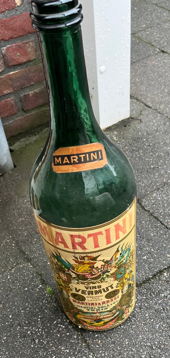extra Grote vintage Martini fles - decoratie, Ophalen