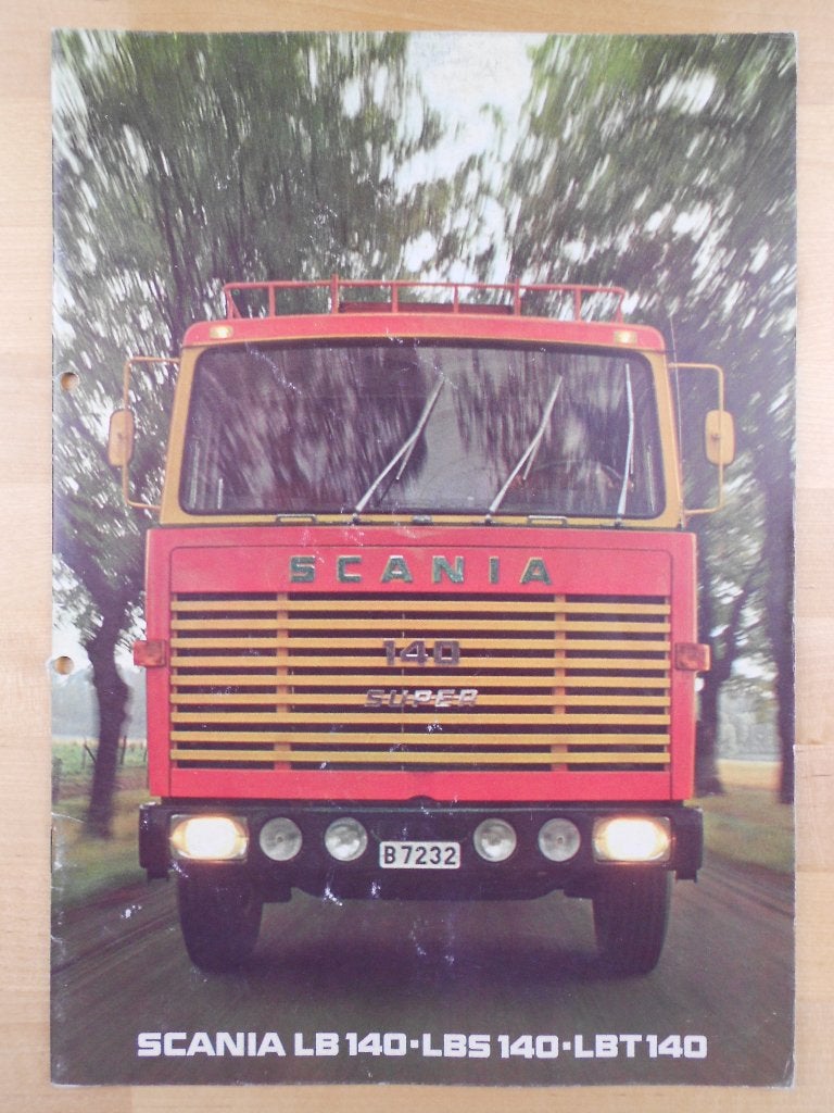 Scania 140 V8 Brochure 1974 – LB140 LBS140 LBT140, Ophalen of Verzenden, Zo goed als nieuw, Overige merken, Scania