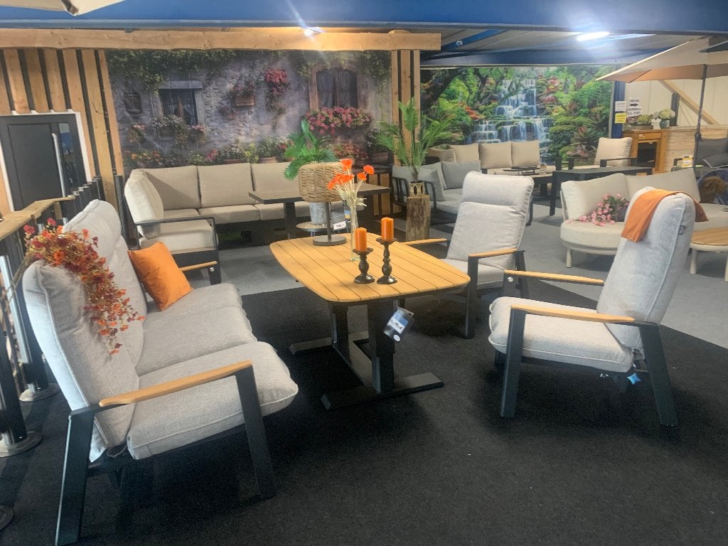 Loungeset Cordoba, Tuin en Terras, Ophalen, 5 zitplaatsen, Bank, Teakhout