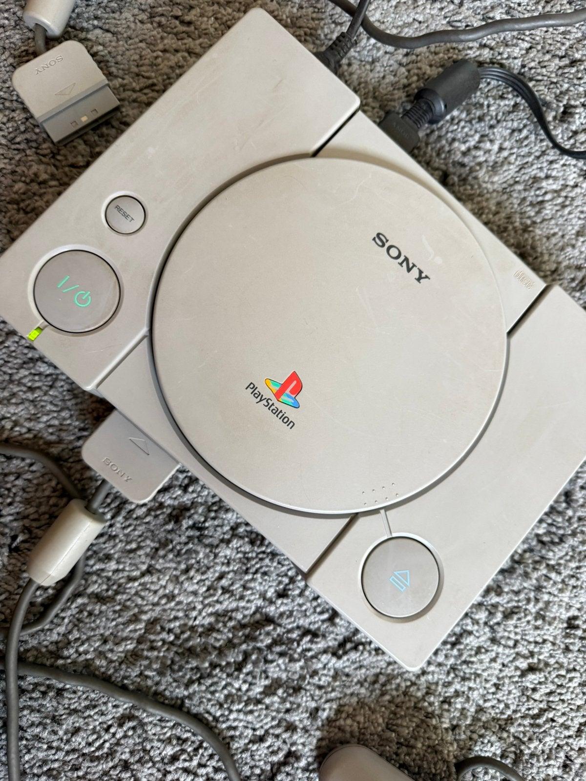 Playstation 1 met 2 controllers en geheugenkaart, Ophalen of Verzenden, Gebruikt, Met 2 controllers, Met geheugenkaart