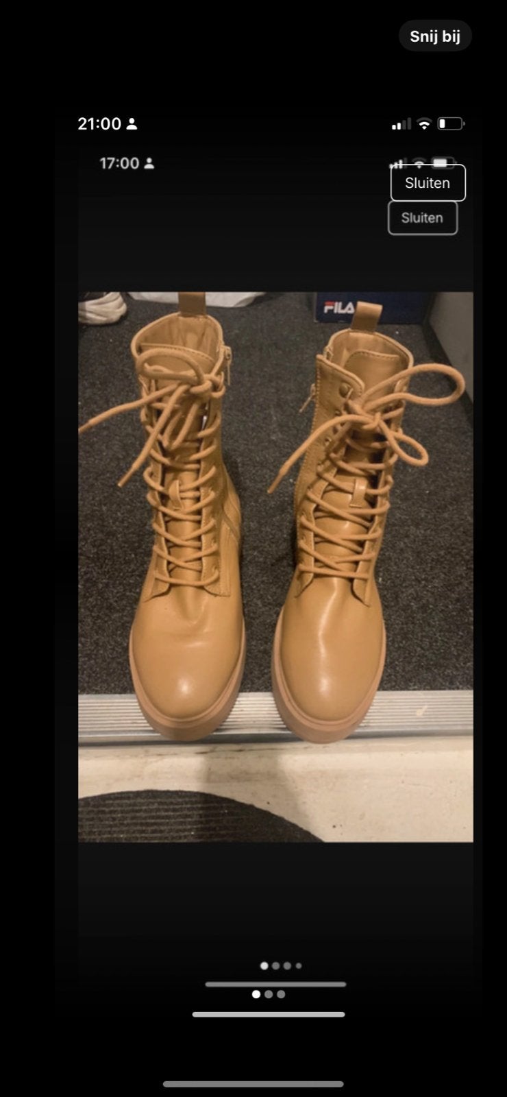 Stoere beige veterboots maat 39, Ophalen of Verzenden, Nieuw, Beige, Lage of Enkellaarzen