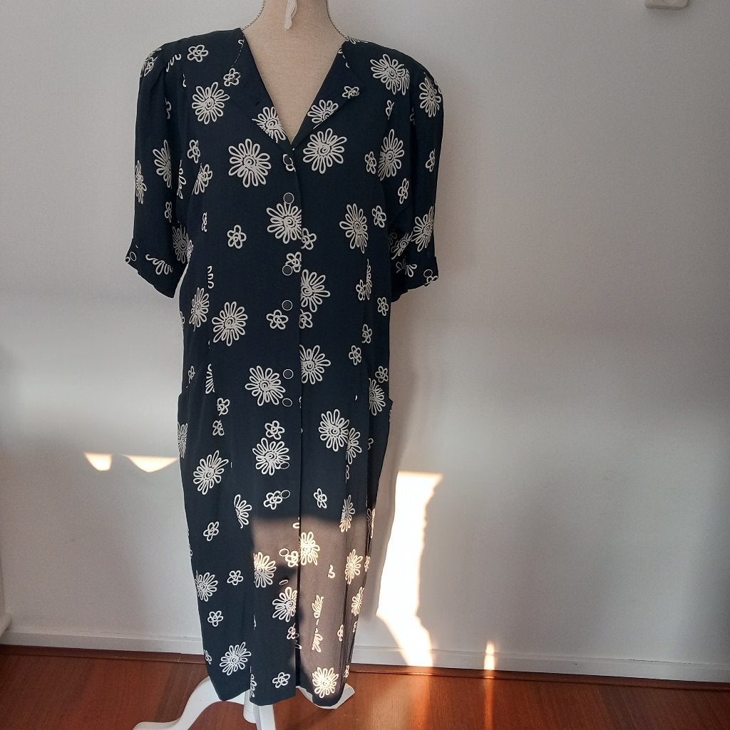 Vintage jurk van L'Estelle maat 38, Ophalen of Verzenden, Zo goed als nieuw, Maat 38/40 (M), Onder de knie