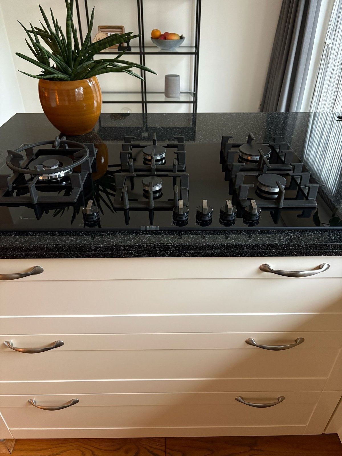 Bosch gas kookplaat, Witgoed en Apparatuur, Kookplaten, Ophalen, Gebruikt, 4 kookzones, Inbouw