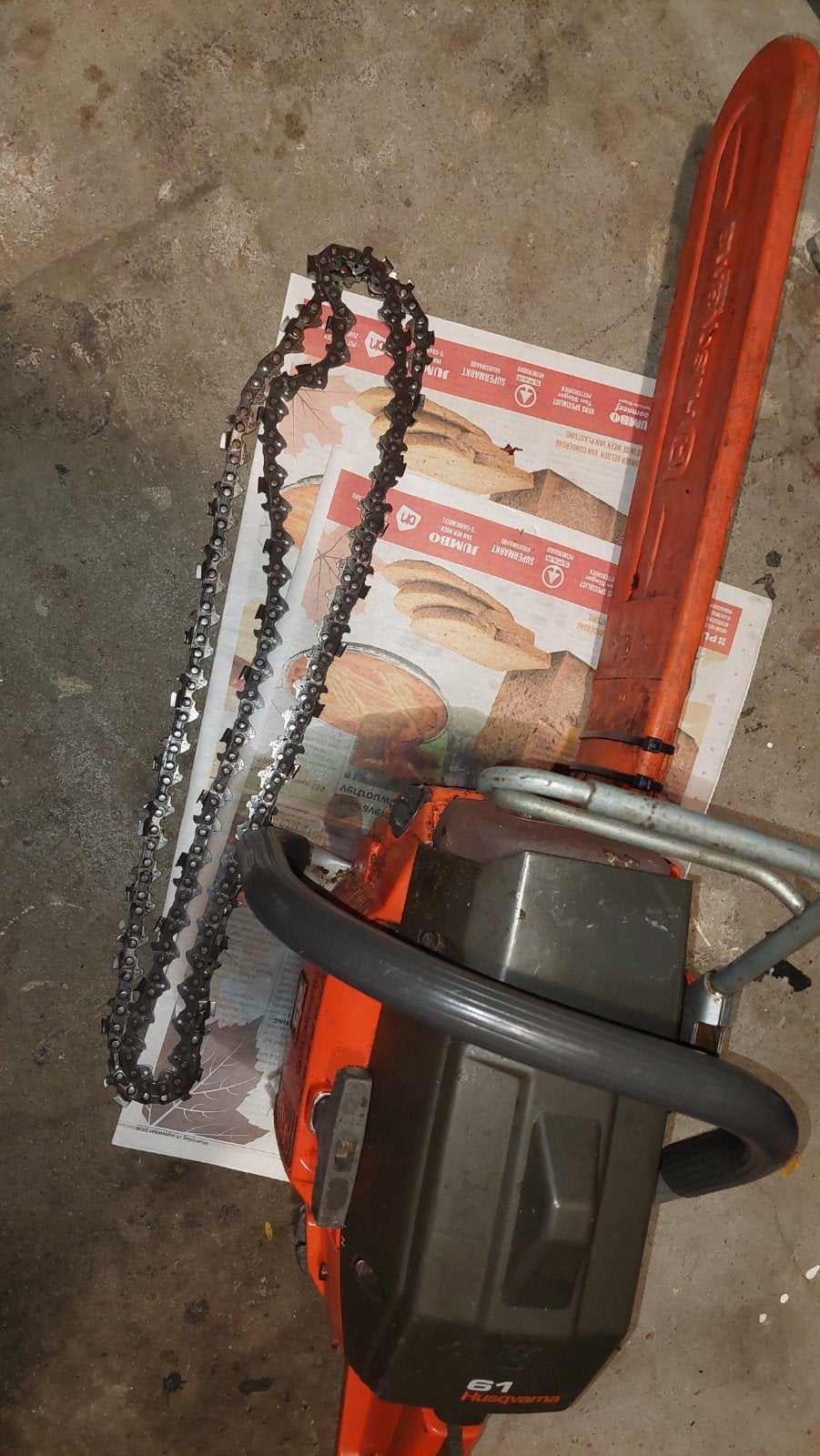 Husqvarna 61 Kettingzaag - Gebruikt maar functioneel, Ophalen of Verzenden, Gebruikt, Overige typen, Husqvarna