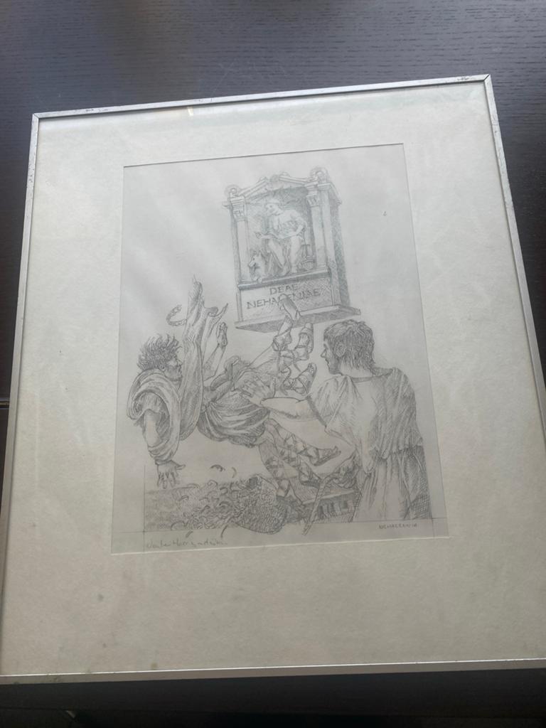 Potloodtekening 'Nehalennia' door Wouter Hoogendijk, Ophalen of Verzenden