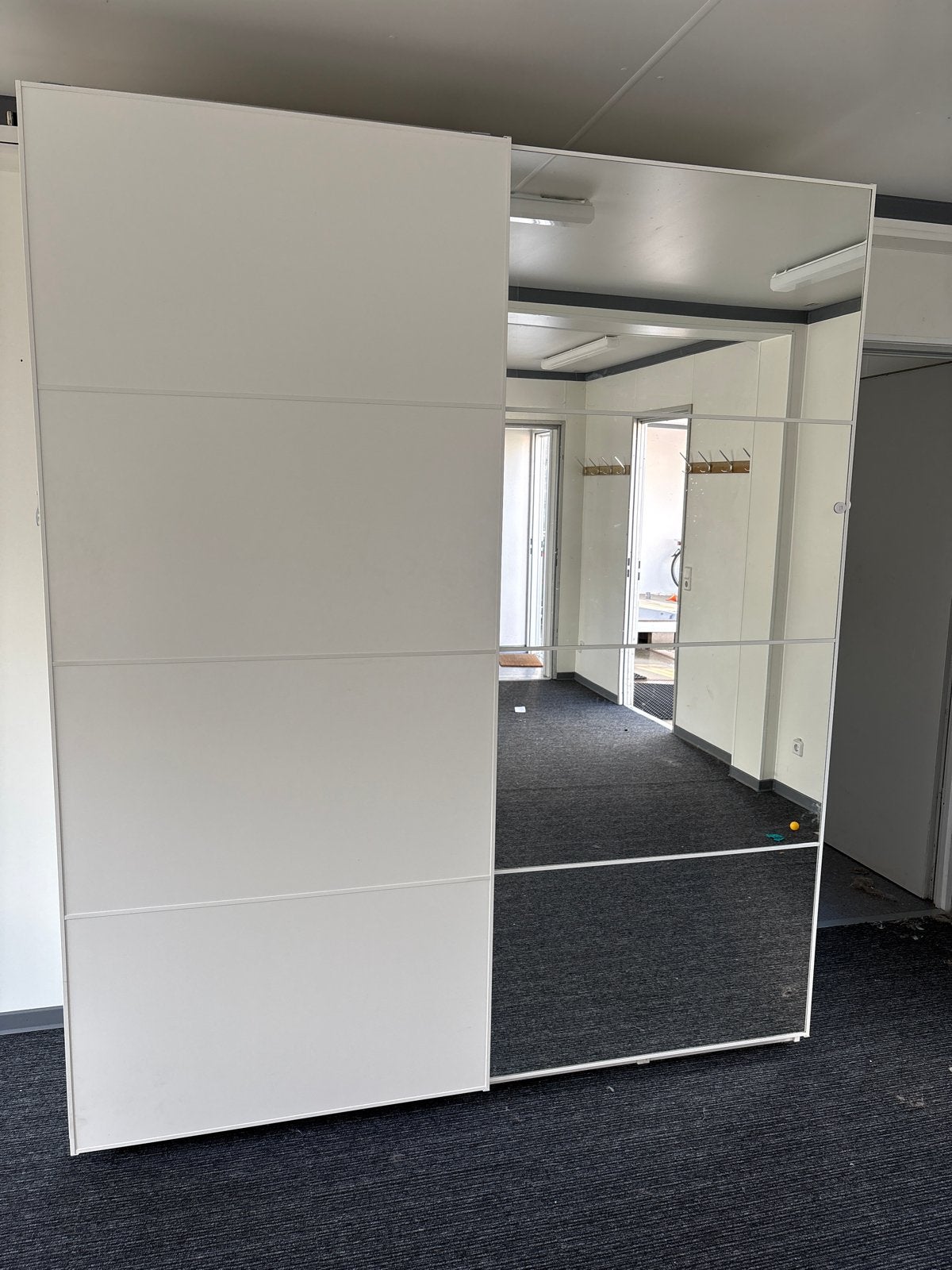 IKEA Pax Kledingkast met spiegeldeur en lades, Ophalen, Gebruikt, 100 tot 150 cm, 200 cm of meer