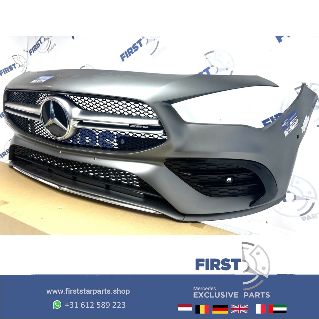 W118 BUMPER C118 X118 CLA35 AMG VOORBUMPER SEMI-COMPLEET ori, Gebruikt, -, Voor, Ophalen of Verzenden