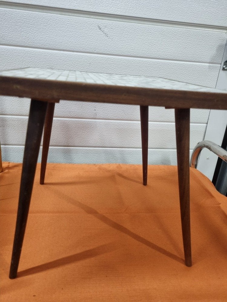 plantentafel met mozaiek grijs wit vintage, Ophalen of Verzenden, 'T Olde Gre-j, Info@toldegrej.nl, Endepoelstraat 20f Didam