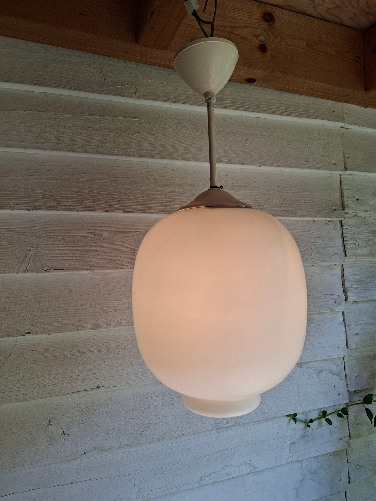 Vintage retro hanglamp Gispen Giso opaalglas Design jaren 50, Vintage retro jaren 50 Design Mid Century Gispen., Zo goed als nieuw