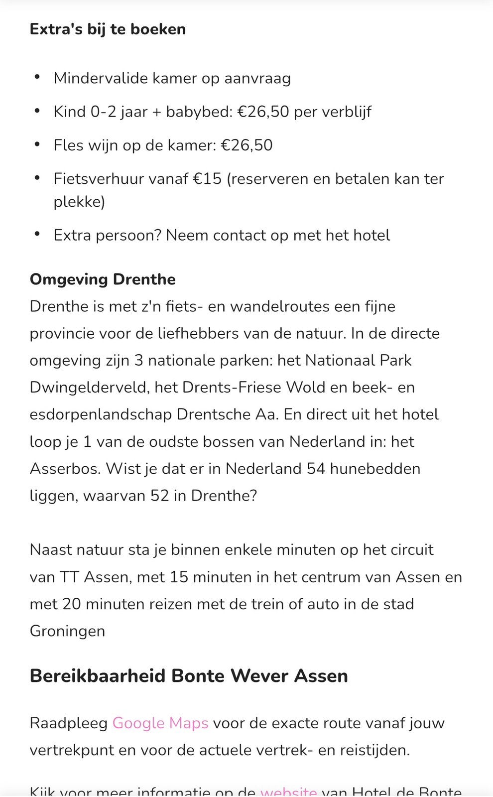Foto 7 van All inclusive hotelovernachting De Bonte Wever 2pp