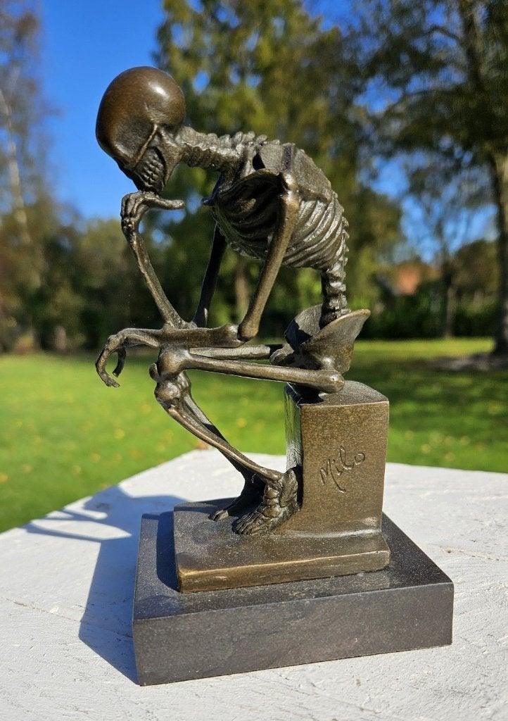 De Denker van de Vergankelijkheid/bronzen beeld, Ophalen of Verzenden, Brons, Beeld
