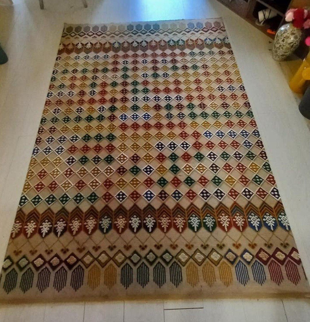 Vloerkleed 155x232 met Geometrisch Patroon, Ophalen, Gebruikt, 150 tot 200 cm, 200 cm of meer