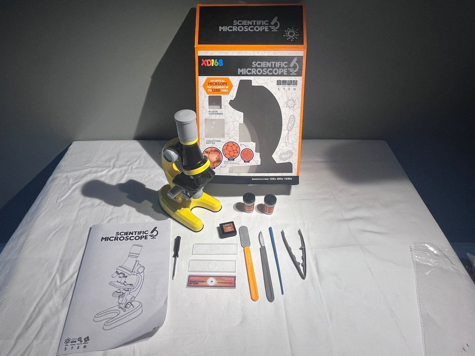 XD168 Wetenschappelijke Microscoop Set - Nieuwstaat, Ophalen of Verzenden, Zo goed als nieuw, 1000x of meer, Biologische microscoop