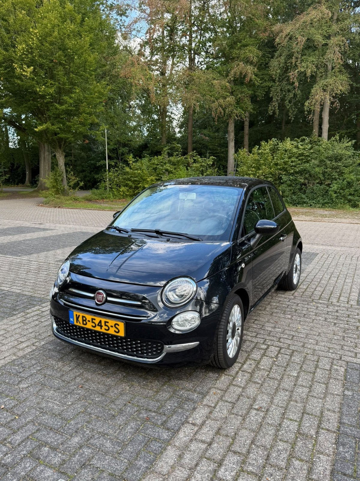 Fiat 500 Twinair Turbo 80pk Dualogic 2016 Zwart, Auto's, 31 €/maand, Zwart, Origineel Nederlands, 26 km/l