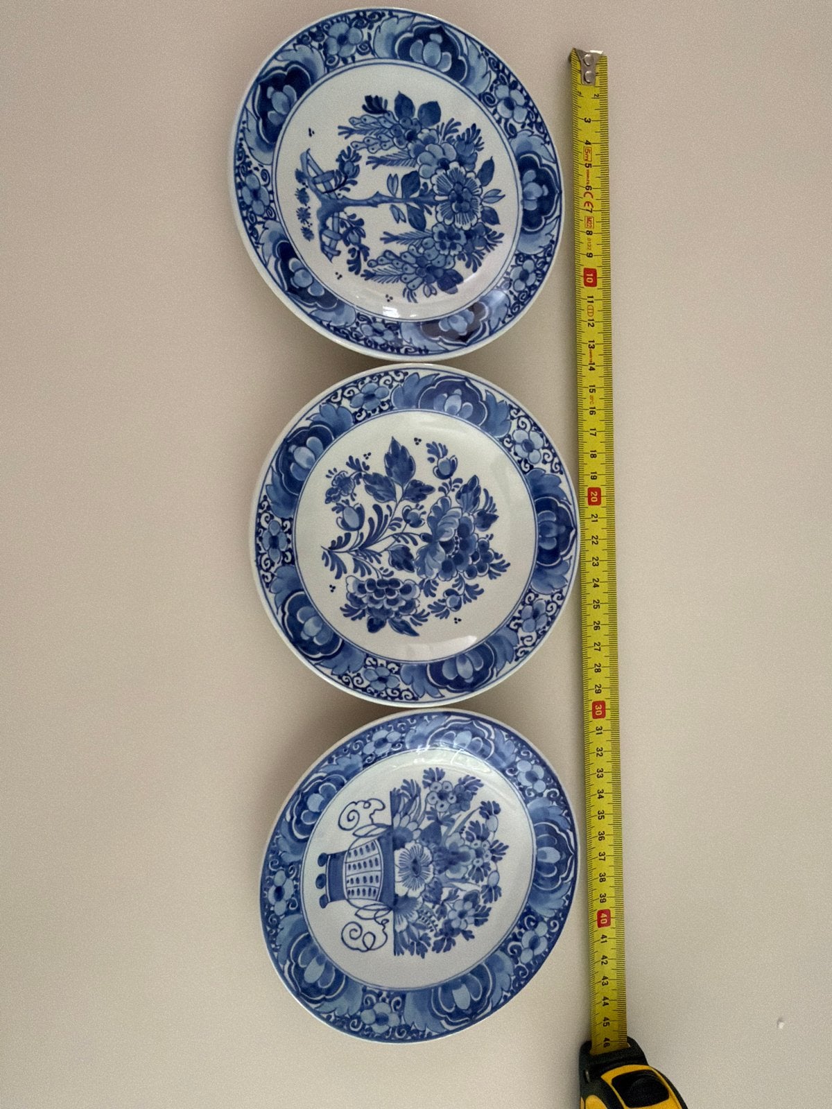 Set van 3 Delfts Fles Wandborden - Handgeschilderd, Antiek en Kunst, Ophalen of Verzenden
