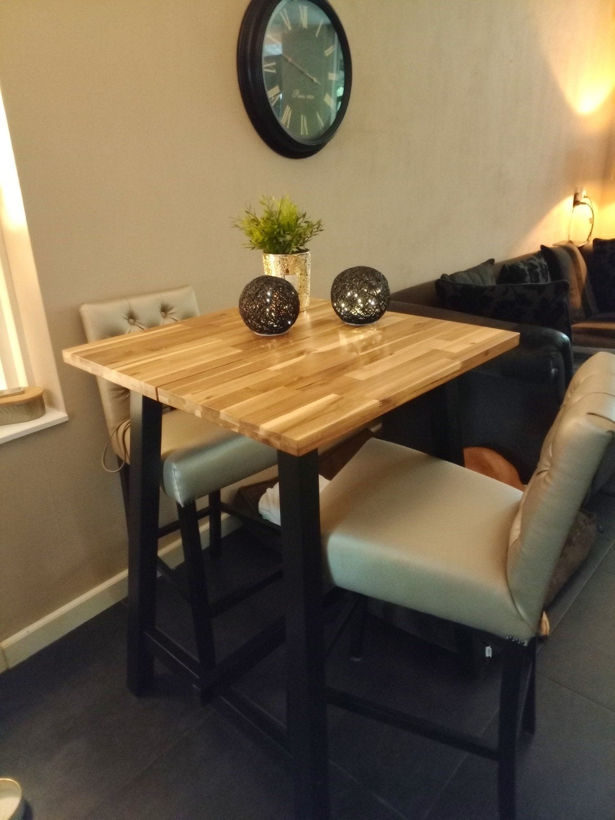Bar tafel met krukken, Ophalen, Rechthoekig, 100 tot 150 cm, 50 tot 100 cm