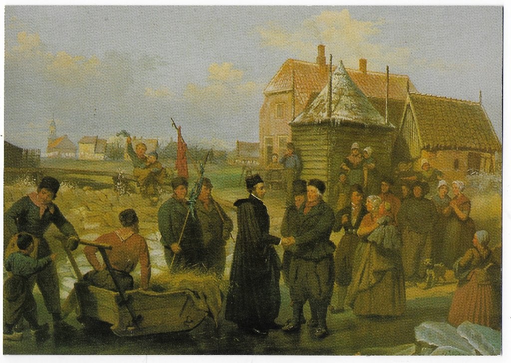 Grote ansichtkaart Eiland Urk, 1845, (B8101), Ophalen of Verzenden, 1980 tot heden, Ongelopen, Noord-Brabant