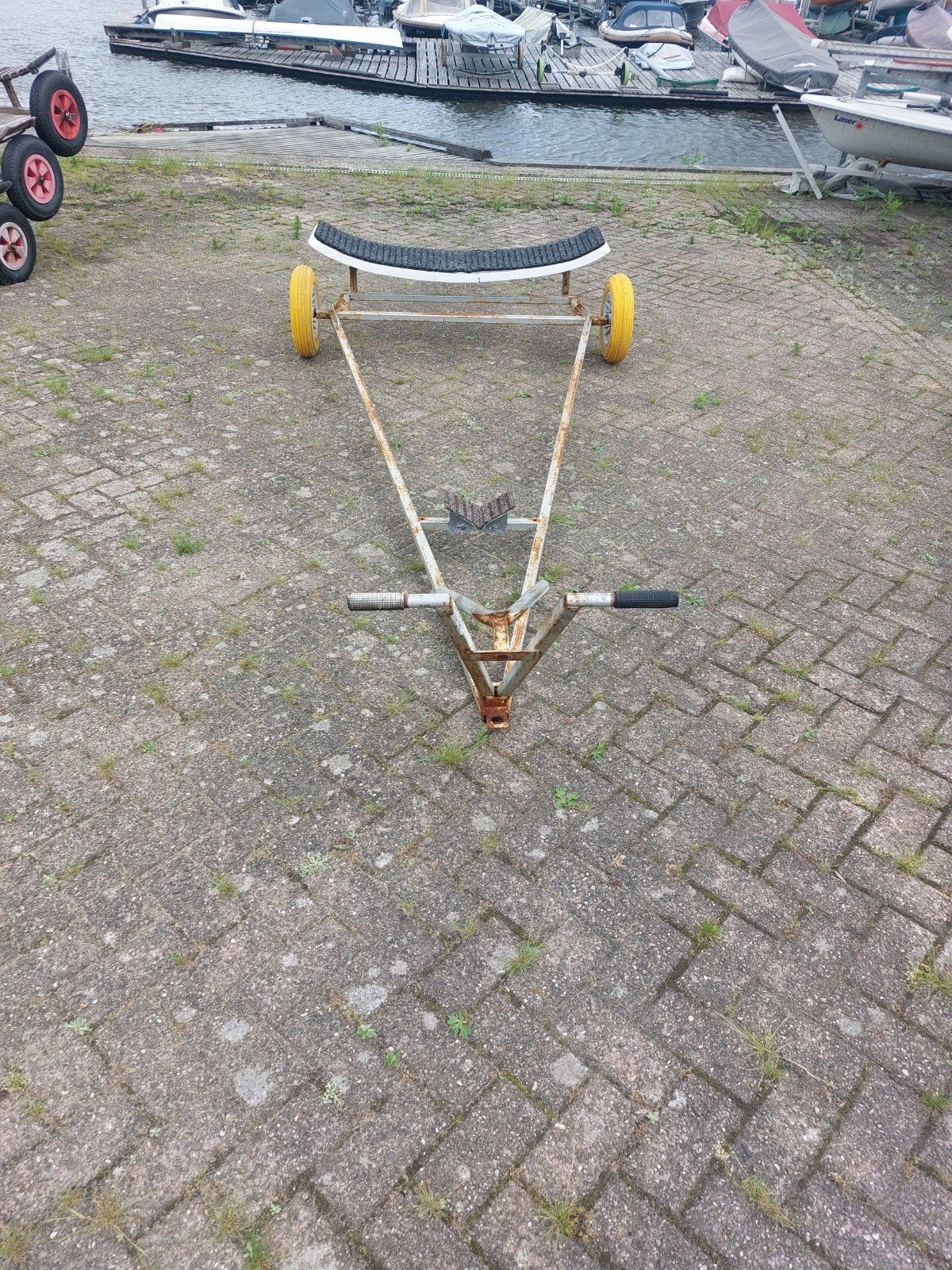 Trolley voor open zeilboot - Handige bootstalling, Watersport en Boten, Ophalen of Verzenden, Gebruikt, Overige typen, Zeilboot