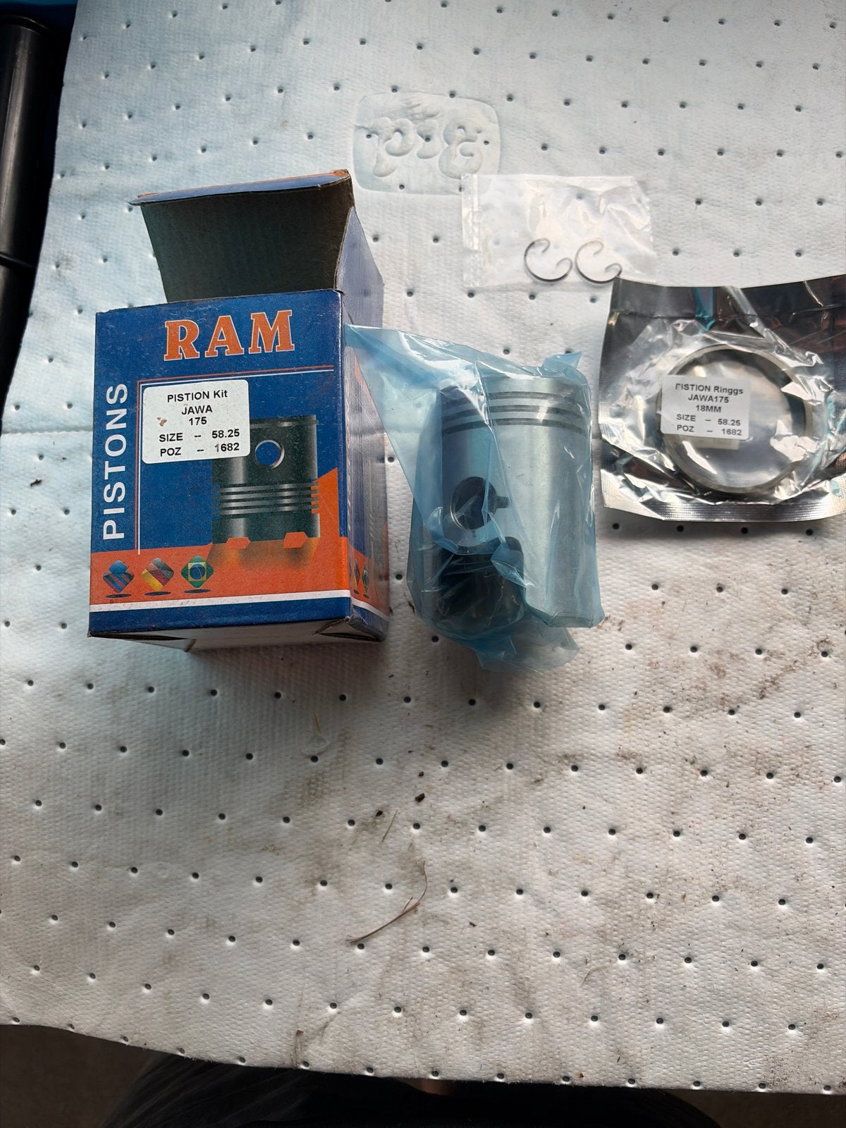 RAM Zuiger Kit JAWA 175 - Nieuw, Maat 58.25, Ophalen of Verzenden, Nieuw