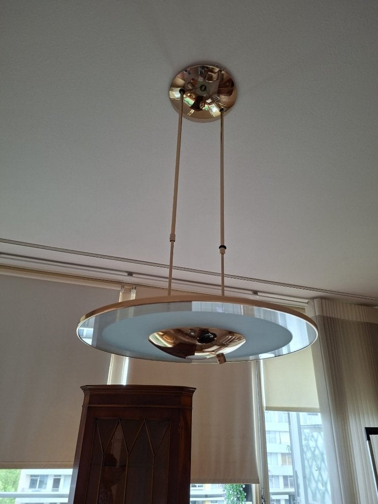 Vintage Estiluz  hanglamp, Ophalen, Zo goed als nieuw, Glas, Vintage