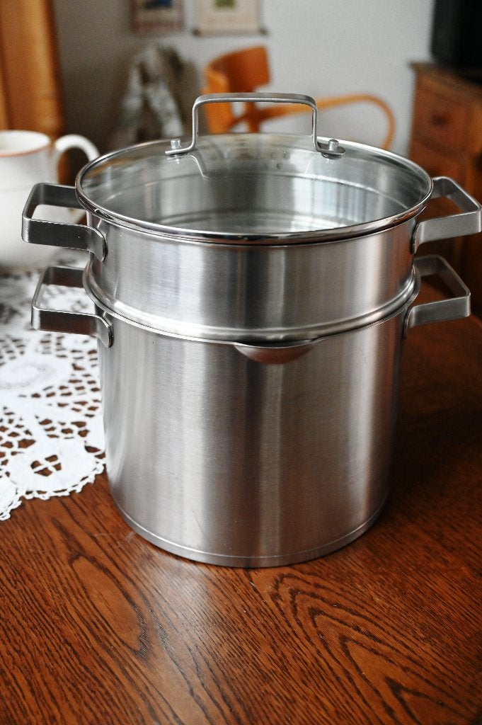 Pasta pan, Ophalen of Verzenden, Gebruikt, Rvs, Kookpan of Snelkookpan