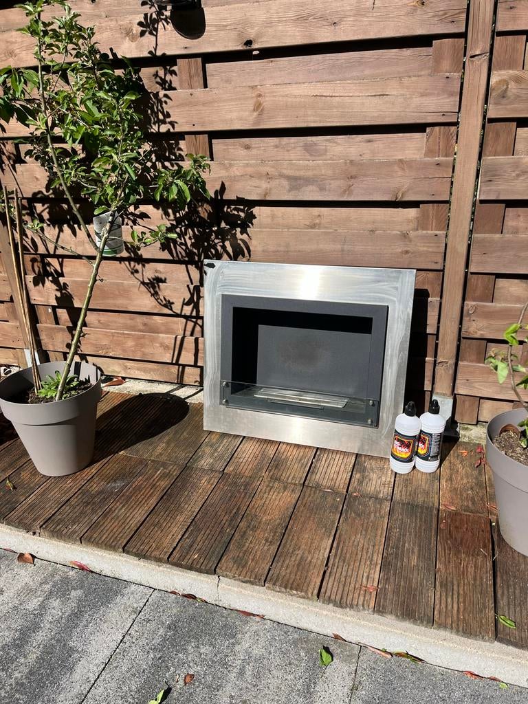 Bio-Ethanol haard 76x68x17 cm, Ophalen, Gebruikt, Inbouwhaard, Overige soorten