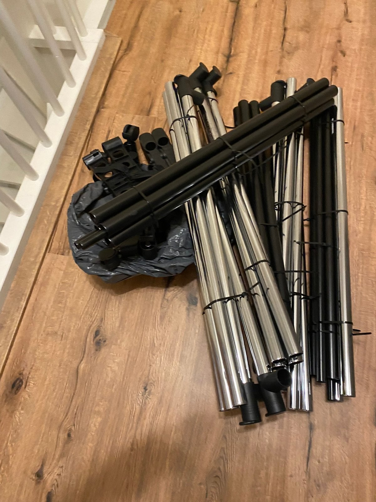Kledingrekken 4 stuks, Ophalen, Met wielen, Gebruikt