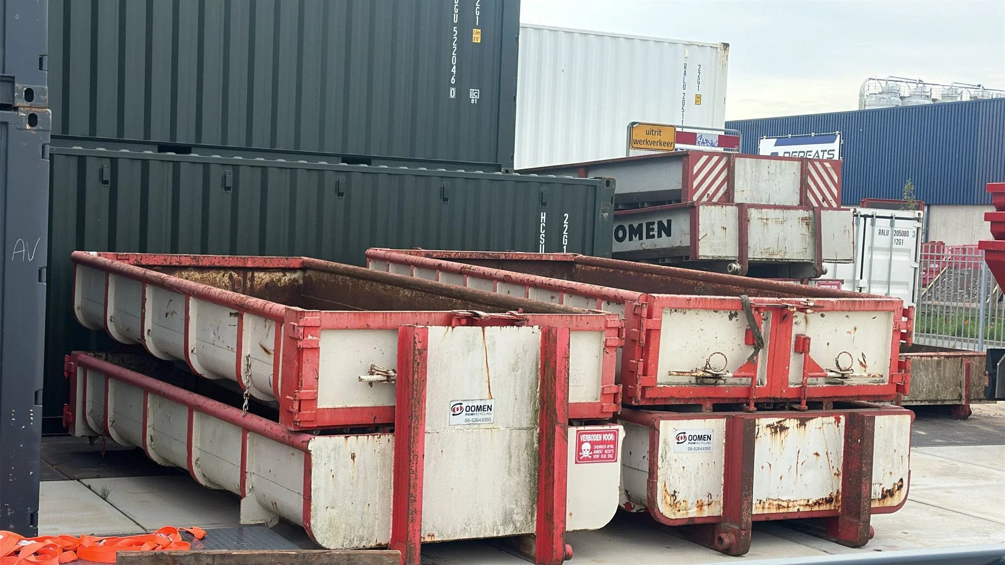 AJK Gebruikte 8m3 open container 5 meter lanf