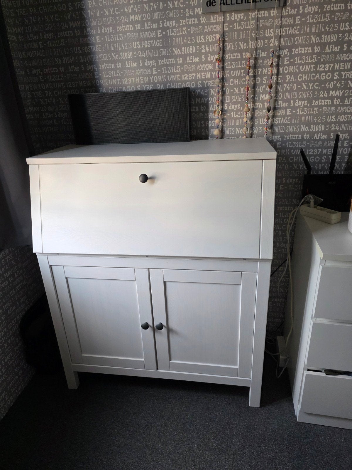 IKEA Hemnes Secretaire - Wit, Ophalen, Gebruikt, Landelijk, Scandinavisch