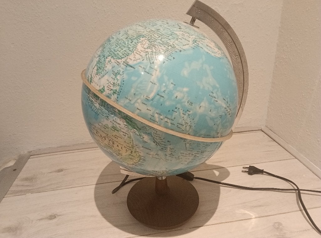 Vintage wereldbol, Huis en Inrichting, Woonaccessoires | Wereldbollen, Ophalen, Gebruikt