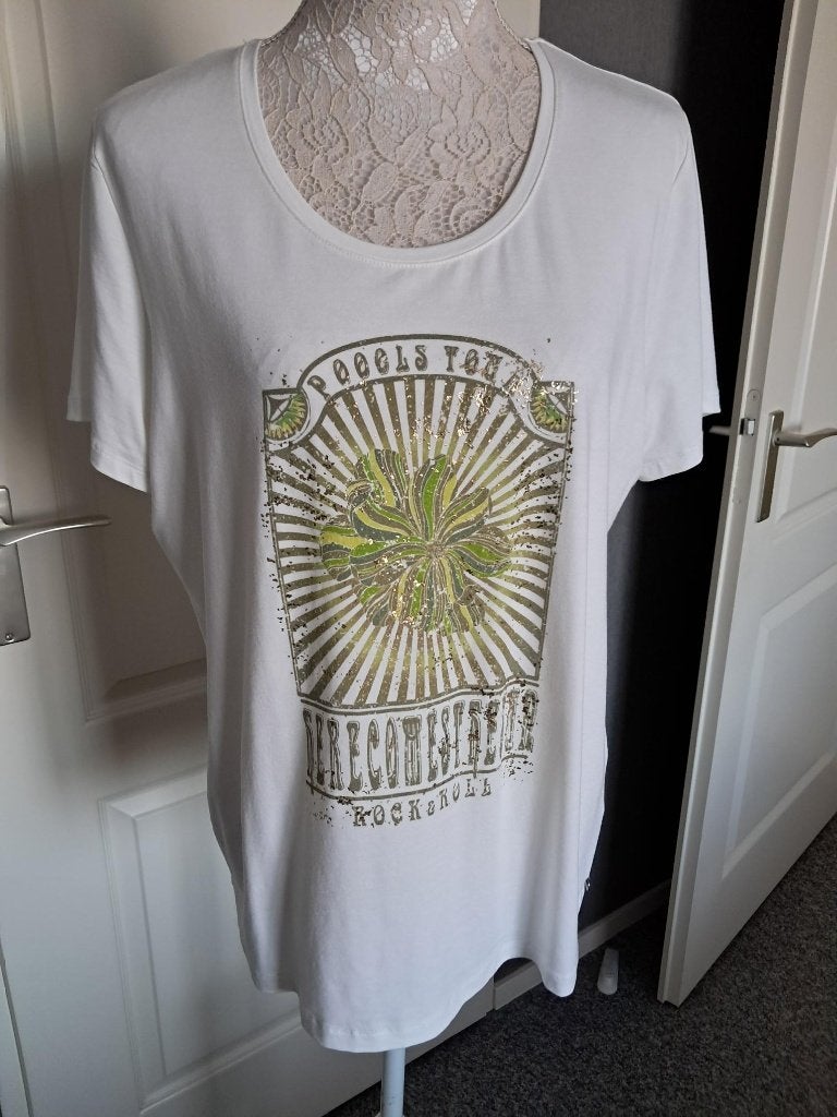 Shirt Poools  Kleur : Wit Maat : 44, Wit, Maat 42/44 (L), Nieuw, Ophalen of Verzenden