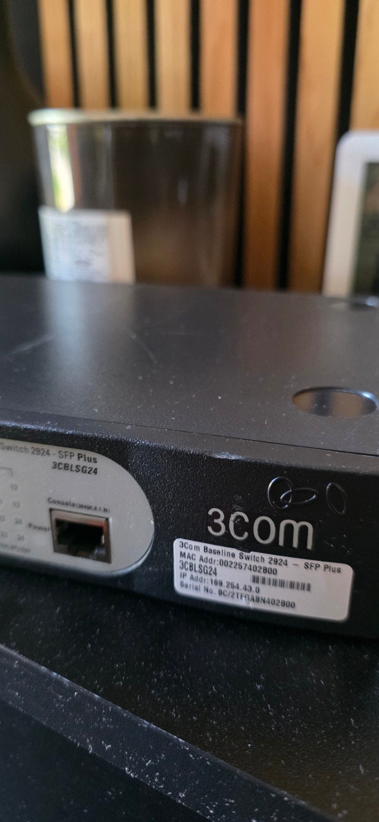 3Com Baseline Switch 2924-SFP Plus (3CBLSG24), Computers en Software, Ophalen, Gebruikt