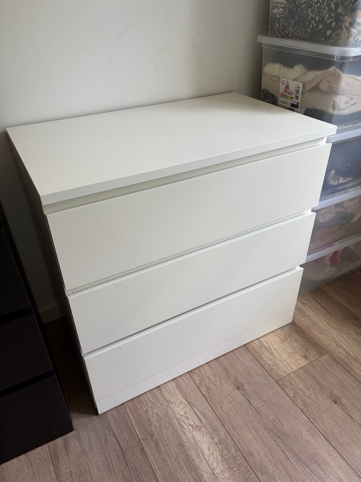 IKEA MALM ladekast met 3 laden - Wit, 3 of 4 laden, Ophalen, Gebruikt