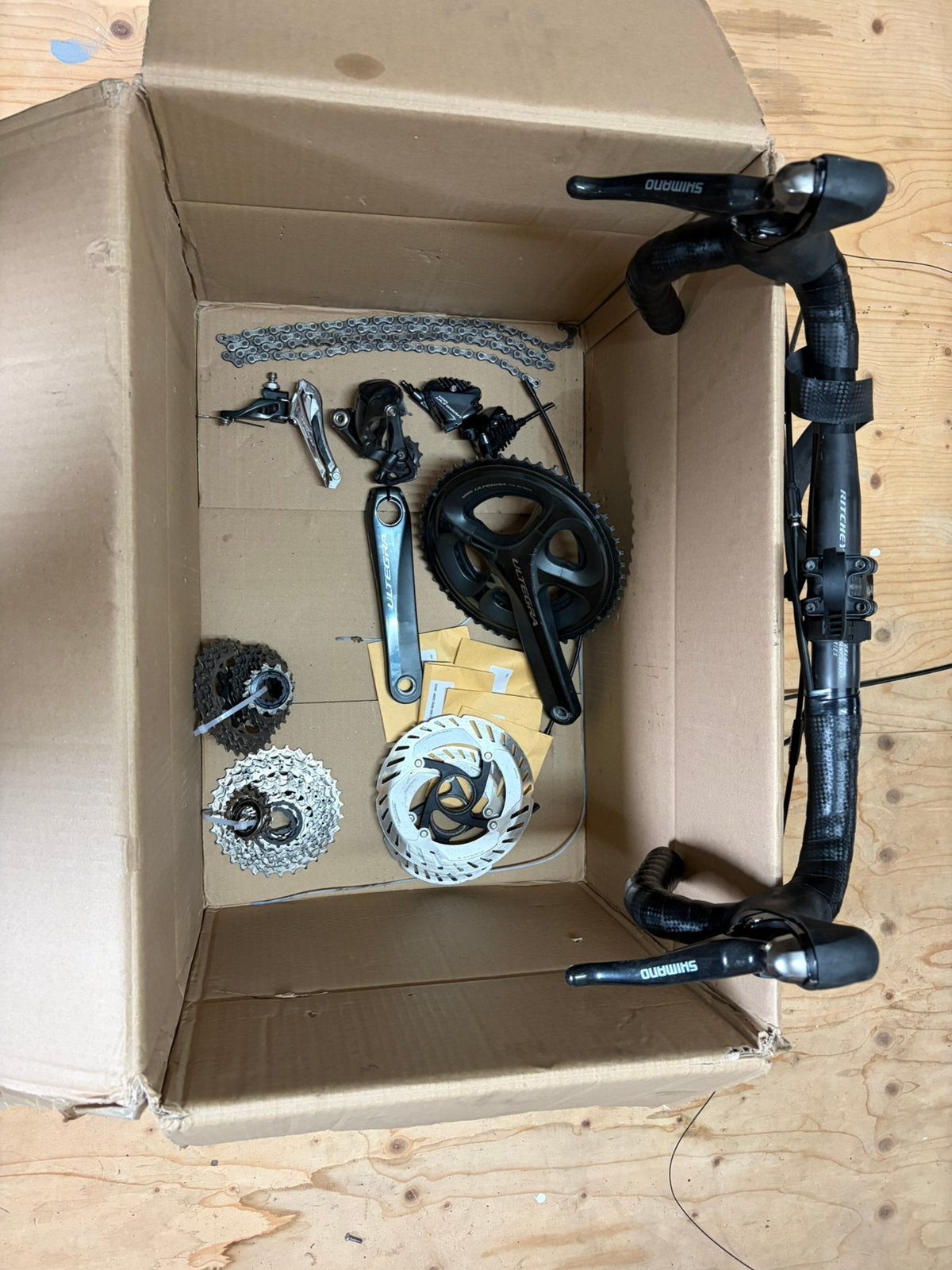 Shimano Ultegra 11-speed groepset + Ritchey WCS stuur, Fietsen en Brommers, Overige typen, Ophalen of Verzenden, Zo goed als nieuw