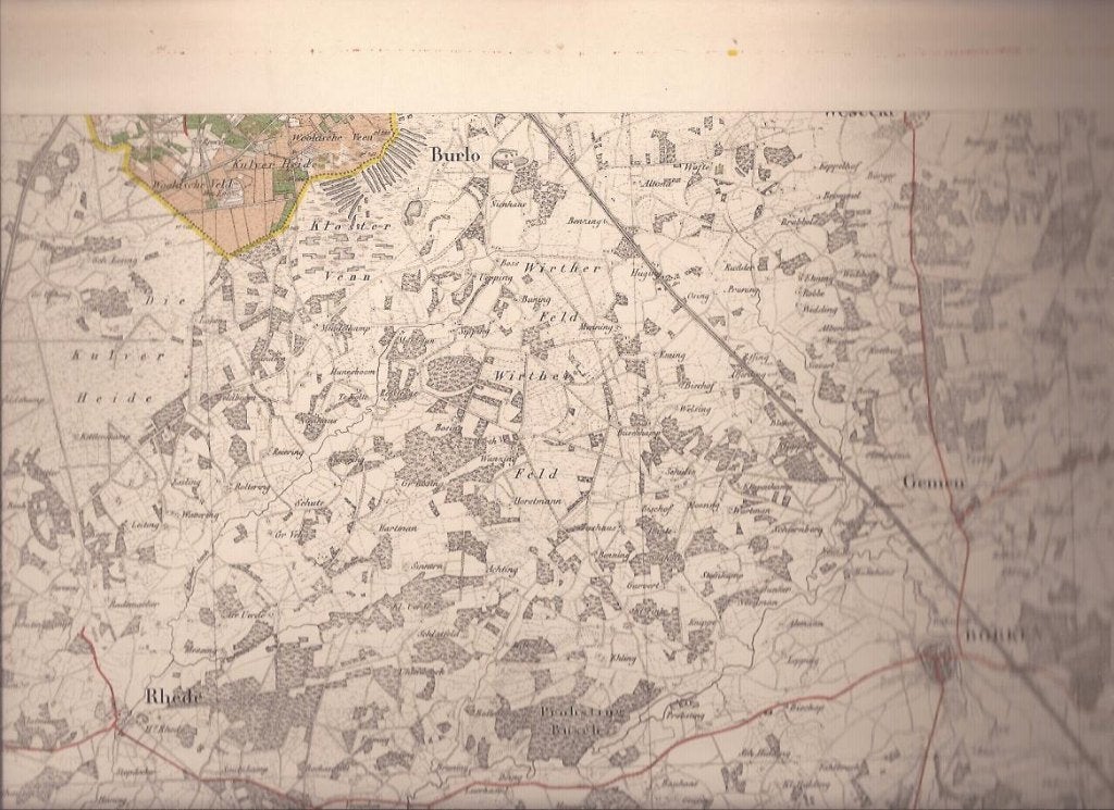 Aalten 4. Topografische Kaart. 1893, Cartografie, Ophalen of Verzenden, 40 cm, Blanco verso