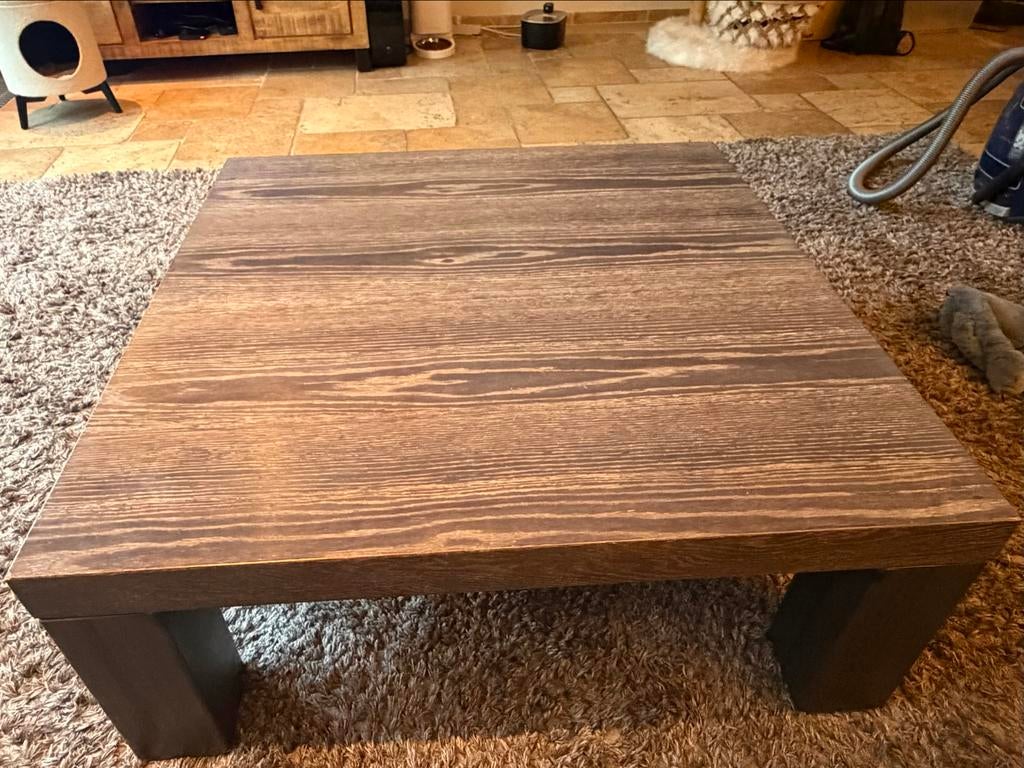 PTMD Salontafel Hout 100x100x40 cm, Ophalen, Vierkant, 50 tot 100 cm, Zo goed als nieuw