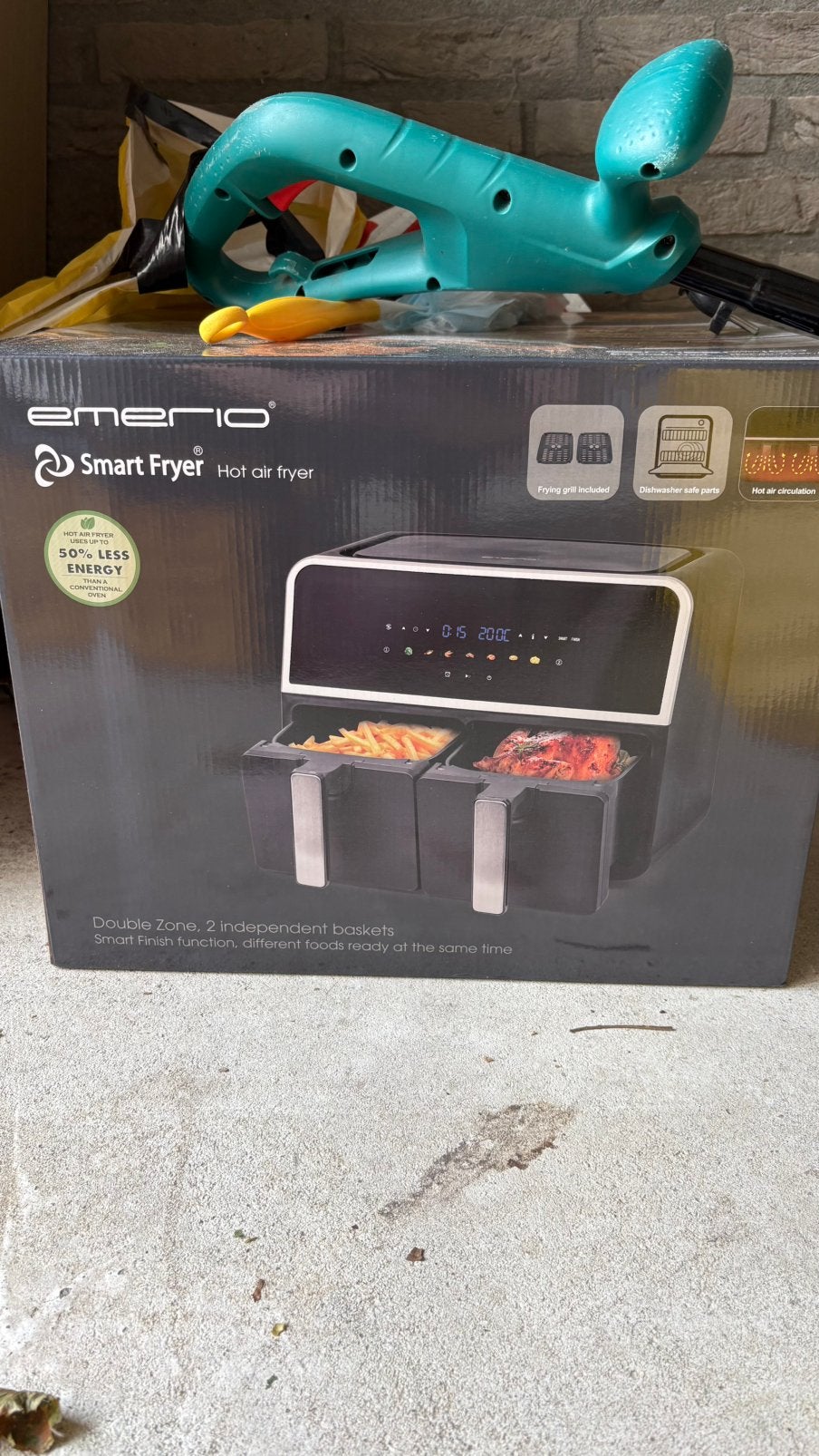 Emerio Dubbele Airfryer, 4 liter of meer, Ophalen, Nieuw