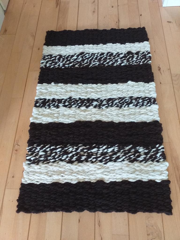 Zelfgesponnen en grof geweven vloerkleedje, 50 tot 100 cm, Nieuw, Rechthoekig, 50 tot 100 cm